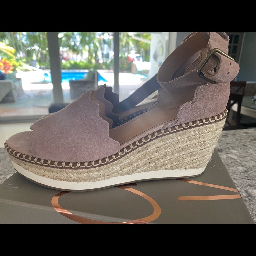 Crown Vintage Suede wedge sandals. Size 8, worn once